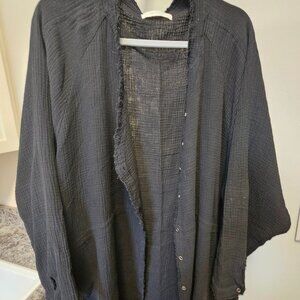 A Beautiful Soul Boutique fringed top, Black size #X